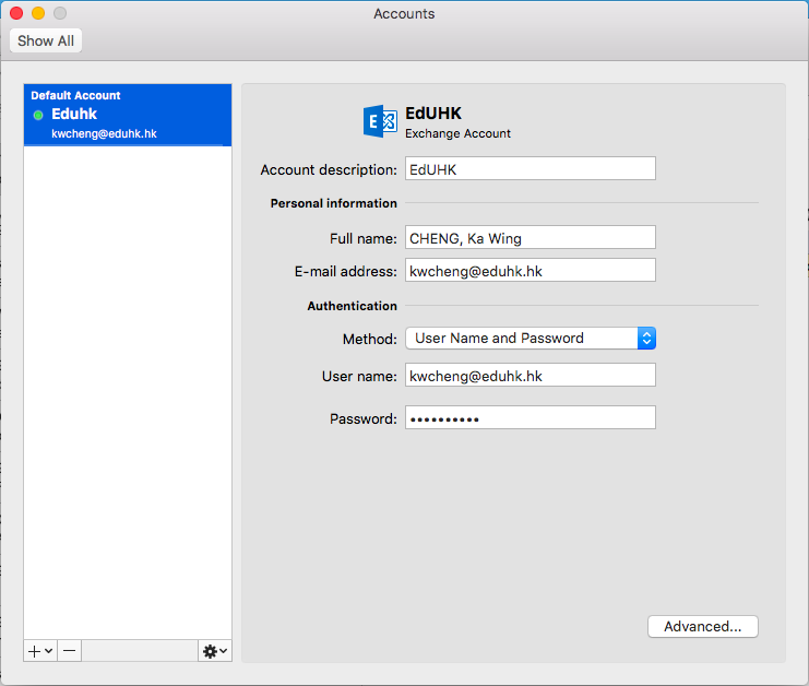 creating a new identity in outlook 2011 for mac